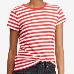 Red and White Stripped Polo Ralph Lauren Shirt